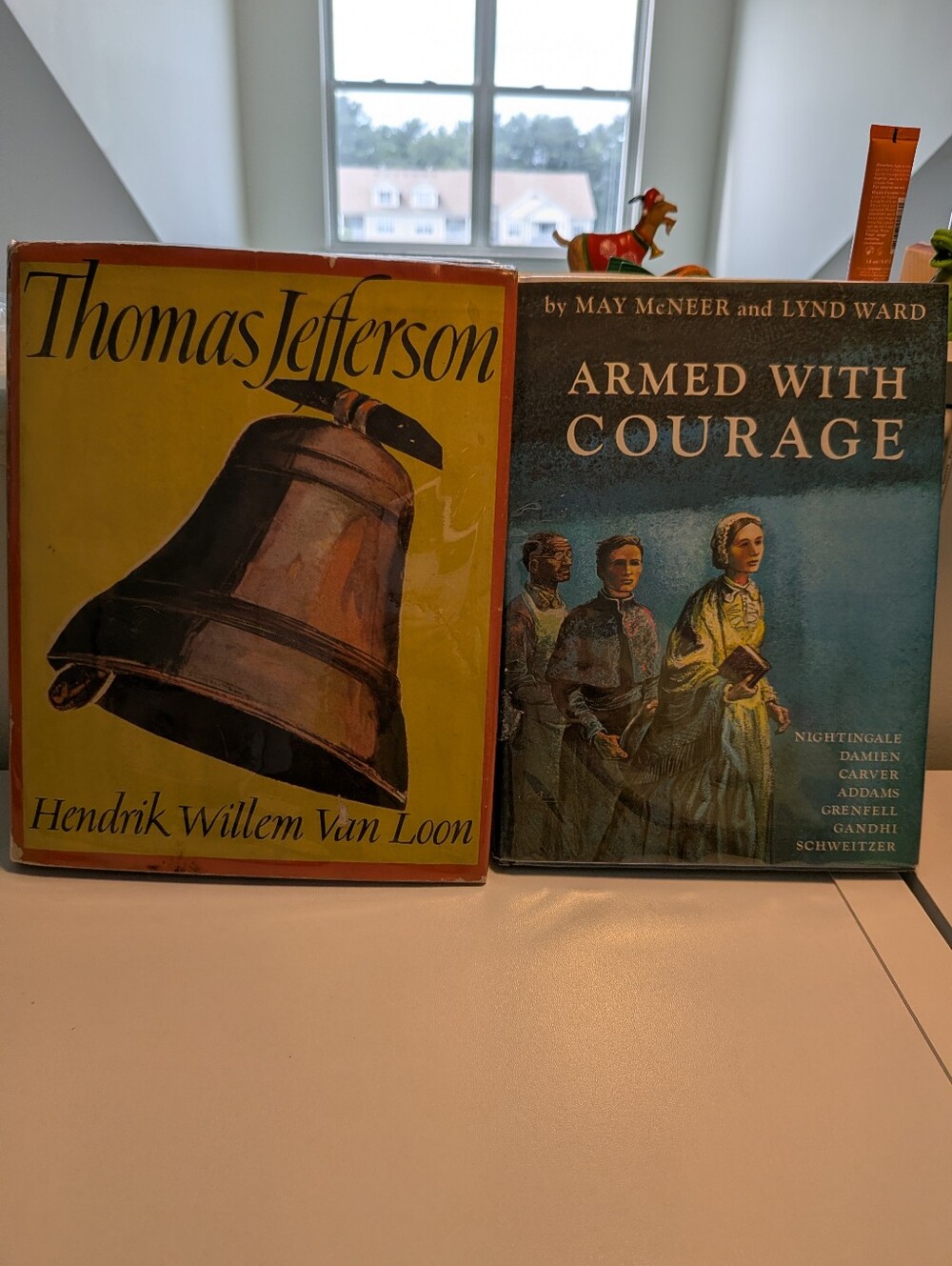 Thomas Jefferson 1943 First Edition & Armed With Courage Vintage Biography Book